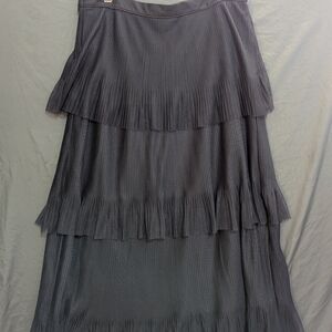 Elegant Gray Tiered maxi Skirt By Lauren Conrad